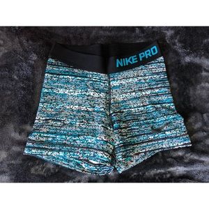 Nike Pro Dri-Fit 3” Spandex in Blue Stripes